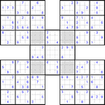 Самурай судоку #9 средний
