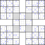 Самурай судоку #10 средний