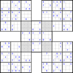 Самурай судоку #13 средний