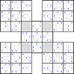 Самурай судоку #14 средний