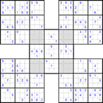 Самурай судоку #15 средний
