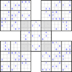 Самурай судоку #5 трудный