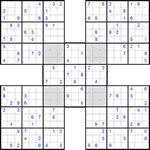 Самурай судоку #15 трудный