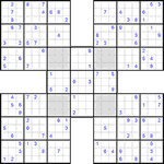Самурай судоку #15 очень трудный