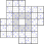 Судоку-мельница #4 трудный