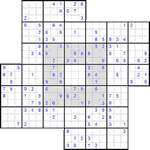 Судоку-мельница #1 очень трудный