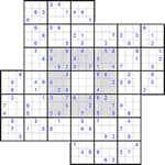 Судоку-мельница #3 очень трудный