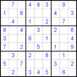Судоку 9х9 #132 легкий Судоку 9х9 #132 легкий