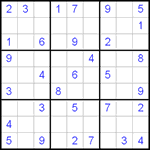 Судоку 9х9 #103 средний Судоку 9х9 #103 средний