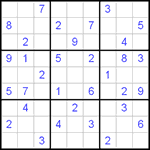 Судоку 9х9 #109 средний Судоку 9х9 #109 средний