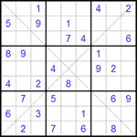 Судоку Х 9х9 #101 легкий