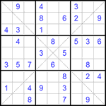 Судоку Х 9х9 #104 легкий