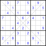 Судоку Х 9х9 #107 легкий