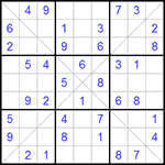 Судоку Х 9х9 #108 легкий