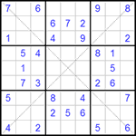 Судоку Х 9х9 #110 легкий