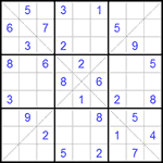 Судоку Х 9х9 #79 средний