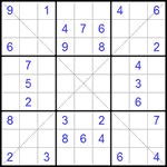 Судоку Х 9х9 #85 средний