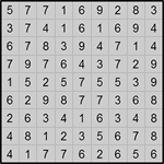 Хитори 9х9 #1 легкий