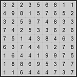 Хитори 9х9 #1 трудный