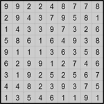 Хитори 9х9 #4 трудный