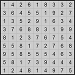 Хитори 9х9 #1 очень трудный