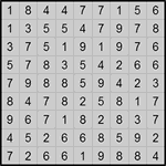 Хитори 9х9 #2 очень трудный