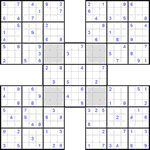 Самурай судоку #26 легкий