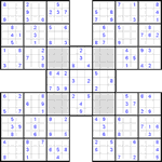 Самурай судоку #27 легкий