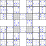 Самурай судоку #28 легкий