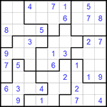 Судоку-пазл 9х9 #77 легкий