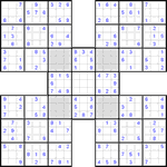Самурай судоку #29 легкий