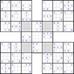 Самурай судоку #24 средний