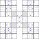 Самурай судоку #24 трудный