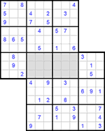 Судоку-сэнсэй #1 трудный