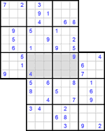 Судоку-сэнсэй #3 трудный