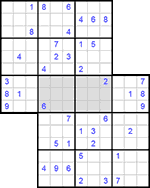 Судоку-сэнсэй #4 трудный