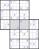 Судоку-сэнсэй #1 очень трудный