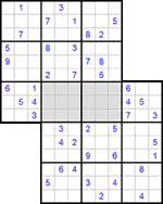 Судоку-сэнсэй #3 очень трудный