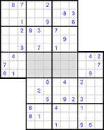 Судоку-сэнсэй #5 очень трудный