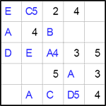 Квадрат Эйлера 5х5 #3 легкий Квадрат Эйлера 5х5 #3 легкий