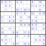 Судоку 12х12 #22 легкий Судоку 12х12 #22 легкий