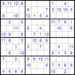 Судоку 12х12 #23 легкий Судоку 12х12 #23 легкий