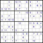 Судоку 12х12 #16 средний Судоку 12х12 #16 средний