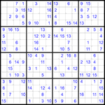 Судоку 16х16 #21 легкий Судоку 16х16 #21 легкий