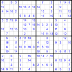 Судоку 16х16 #25 легкий Судоку 16х16 #25 легкий