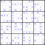 Судоку 16х16 #17 очень трудный Судоку 16х16 #17 очень трудный