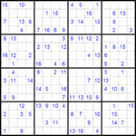 Судоку 16х16 #18 очень трудный Судоку 16х16 #18 очень трудный