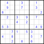 Судоку 9х9 #132 средний Судоку 9х9 #132 средний