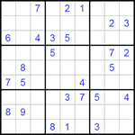Судоку 9х9 #140 средний Судоку 9х9 #140 средний