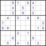 Судоку 9х9 #145 средний Судоку 9х9 #145 средний